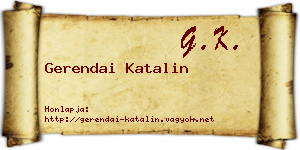 Gerendai Katalin névjegykártya
