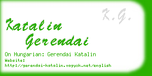 katalin gerendai business card